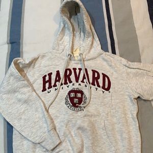 Harvard hoodie light heathered grey background